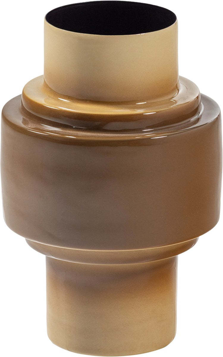 Vase Woood orba 32x22 cm - métal - sable brillant - 35x22x22