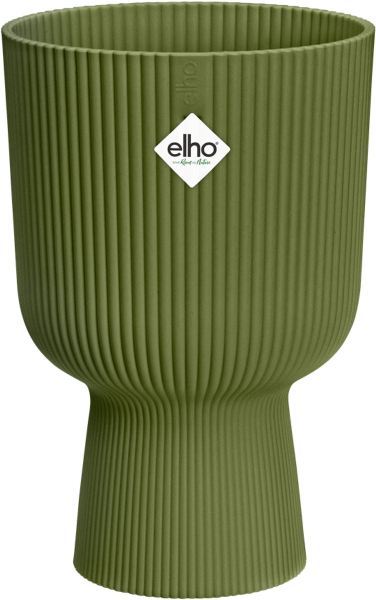 Elho vibesfold coupe 14 - pot de fleur d'intérieur - 100% plastique recyclé - ø 13,9 x h 21,0 cm - vert fougère