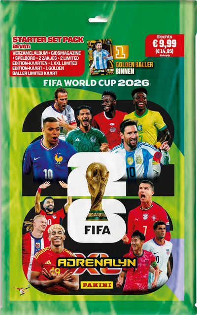 Panini – adrenalyn xl 2026 – cartes du pack de démarrage – classeur