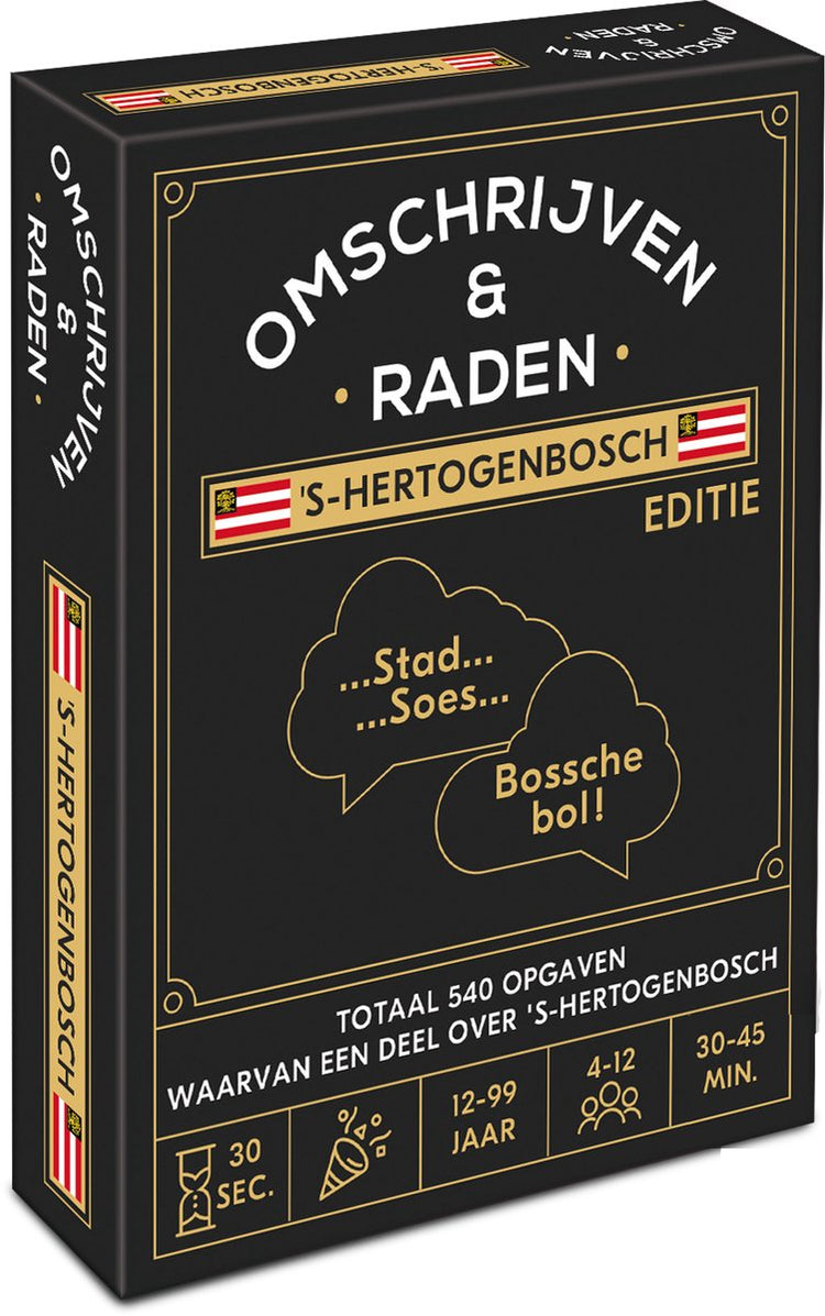Jeux de réflexion décrivant et devinant un jeu éducatif en carton 's-Hertogenbosch.