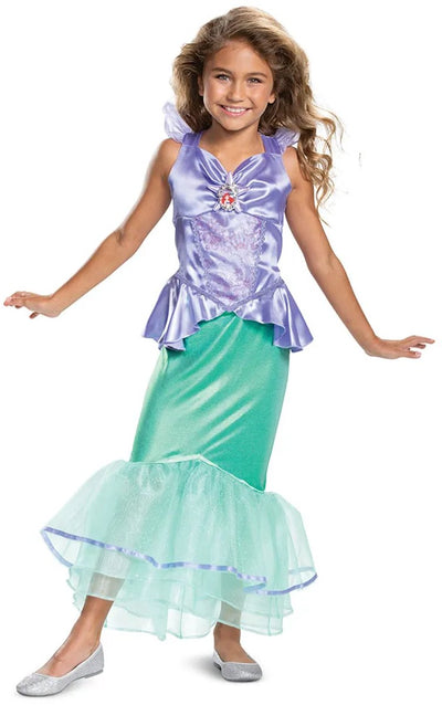 Déguisement Disney la petite sirène Ariel Deluxe déguisement robe enfants - enfants jusqu'à 4 ans - violet vert