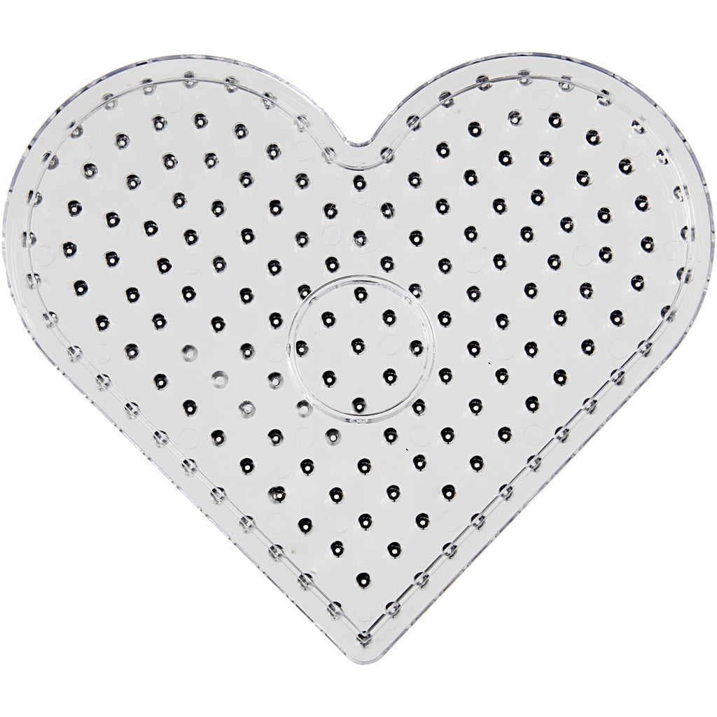 Creativ company plaque de base, coeur, jumbo, transparente, 5 pièces 1 boîte
