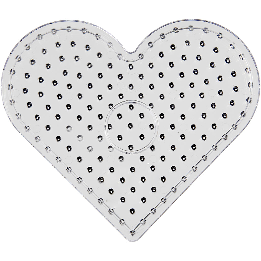 Creativ company plaque de base, coeur, taille 17,5x17,5 cm, jumbo, transparente, 1 pièce