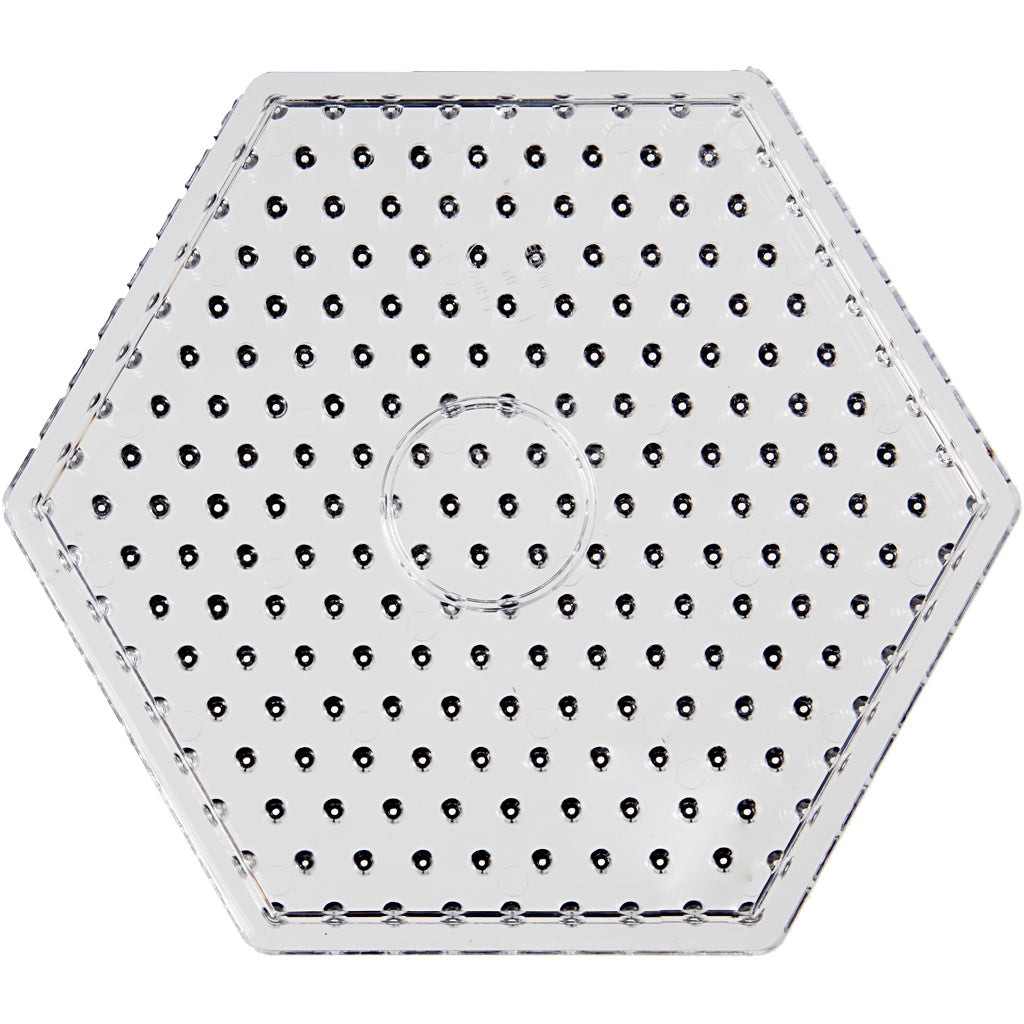 Creativ company plaque de base, hexagone, taille 17,5x17,5 cm, jumbo, transparente, 1 pièce