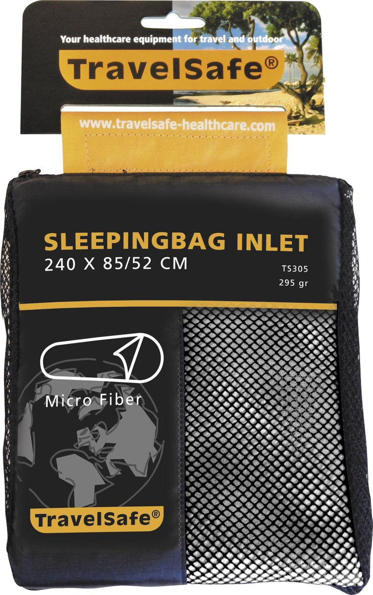 Momie d'entrée en microfibre Travelsafe - 1pers. - blanc cassé