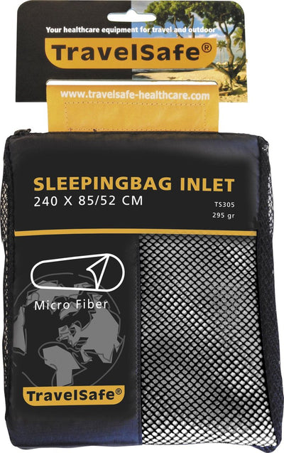 Momie d'entrée en microfibre Travelsafe - 1pers. - blanc cassé