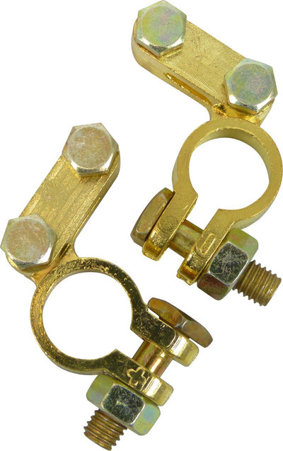 Jeu de pinces de pôle de batterie Carpoint - deux pinces - pôles de batterie DIN - pince de pôle positif 18 mm - pince de pôle négatif 16 mm