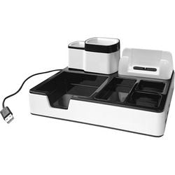 Organisateur de bureau monolithe noir et blanc