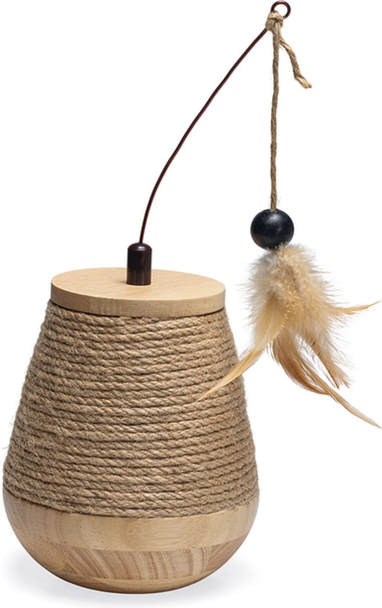 Conçu par lotte tuimel mae - jouet pour chat - bois - 15x15x18 cm