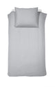 Housse de couette week-end Cendrillon - 1 personne - coton - 140x200 220 cm - gris clair + 1 taie d'oreiller 60x70