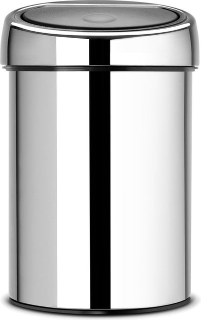 Poubelle Brabantia Touch Bin - 3 litres - salle de bain - acier brillant