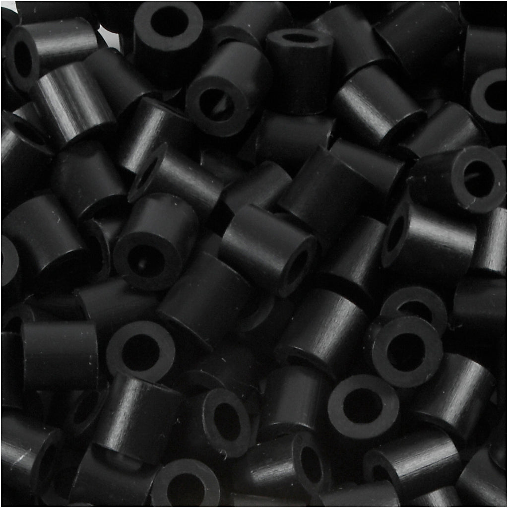 Perles photo Nabbi, taille 5x5 mm, diamètre intérieur 2,5 mm, moyen, noir (1), 6000 pièces 1 boîte