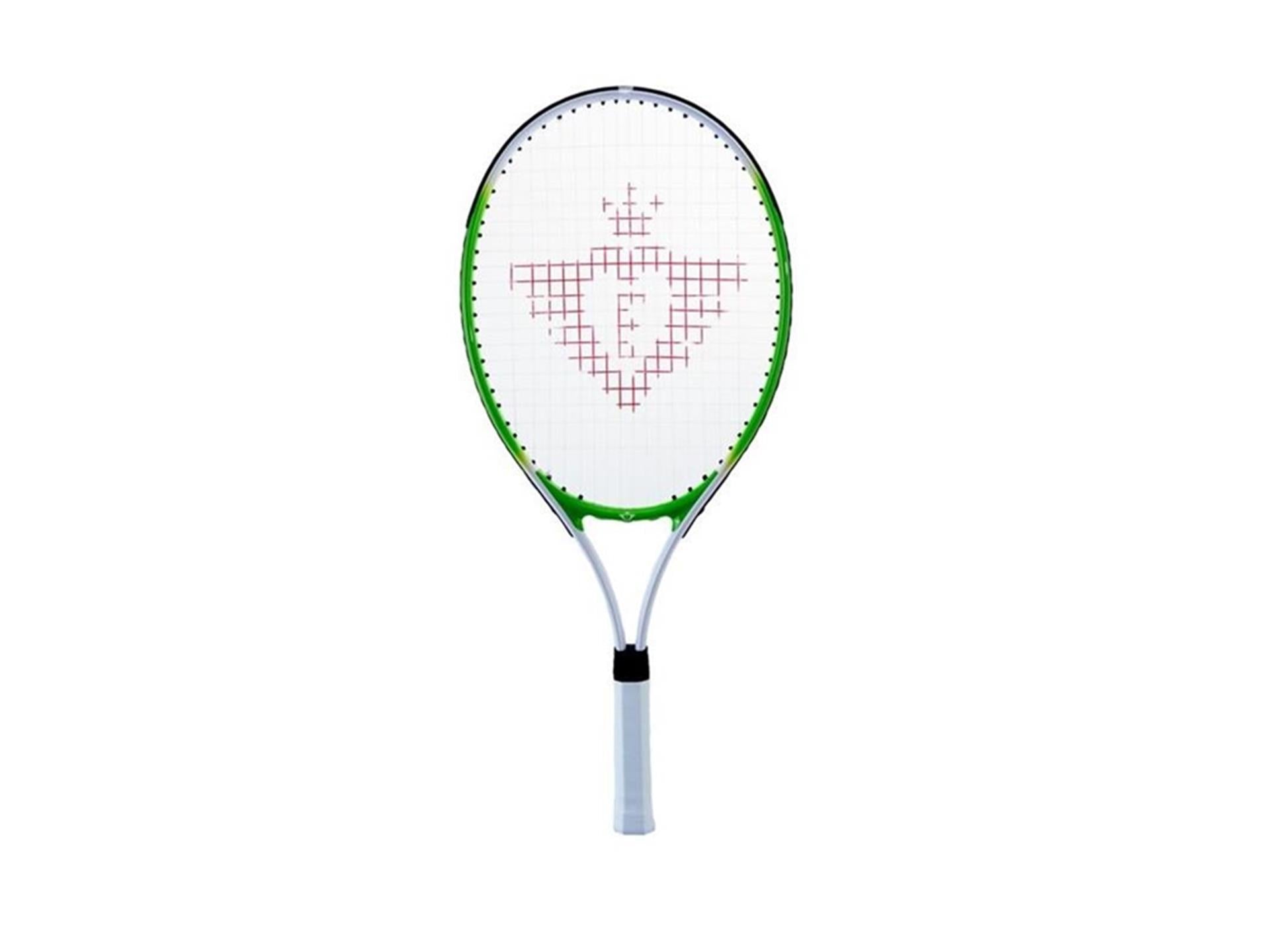 Racket de tennis avec couverture et 2 balles vertes
