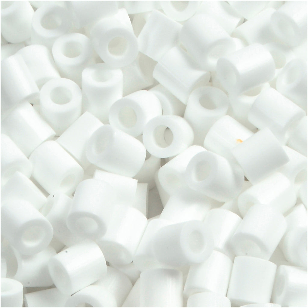 Perles photo Nabbi, taille 5x5 mm, diamètre du trou 2,5 mm, moyen, blanc (15), 6000 pièces 1 boîte
