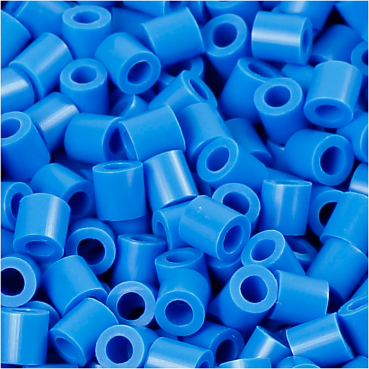 Perles photo Nabbi, dim. 5x5 mm, diamètre intérieur 2,5 mm, moyen, bleu (17), 1100 pièces 1 boîte