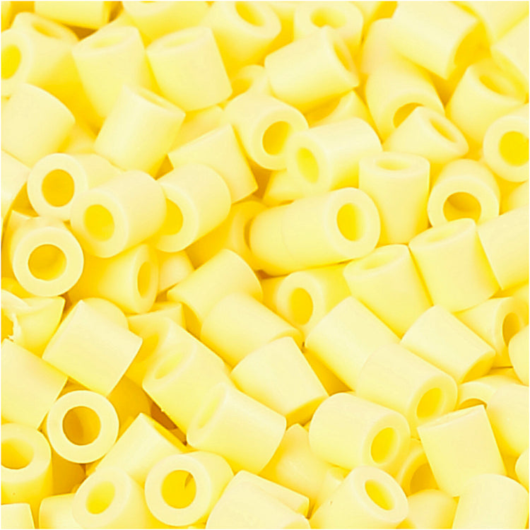 Perles photo Nabbi, taille 5x5 mm, diamètre de trou 2,5 mm, moyen, jaune clair (21), 6000 pièces 1 boîte