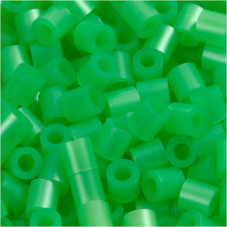 Perles photo Nabbi, dim. 5x5 mm, diamètre intérieur 2,5 mm, moyen, nacre verte (22), 6000 pièces 1 boîte