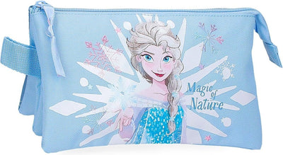 Trousse Jim Jam Disney La Reine des Neiges Trousse 3 compartiments avec 2 fermetures éclair