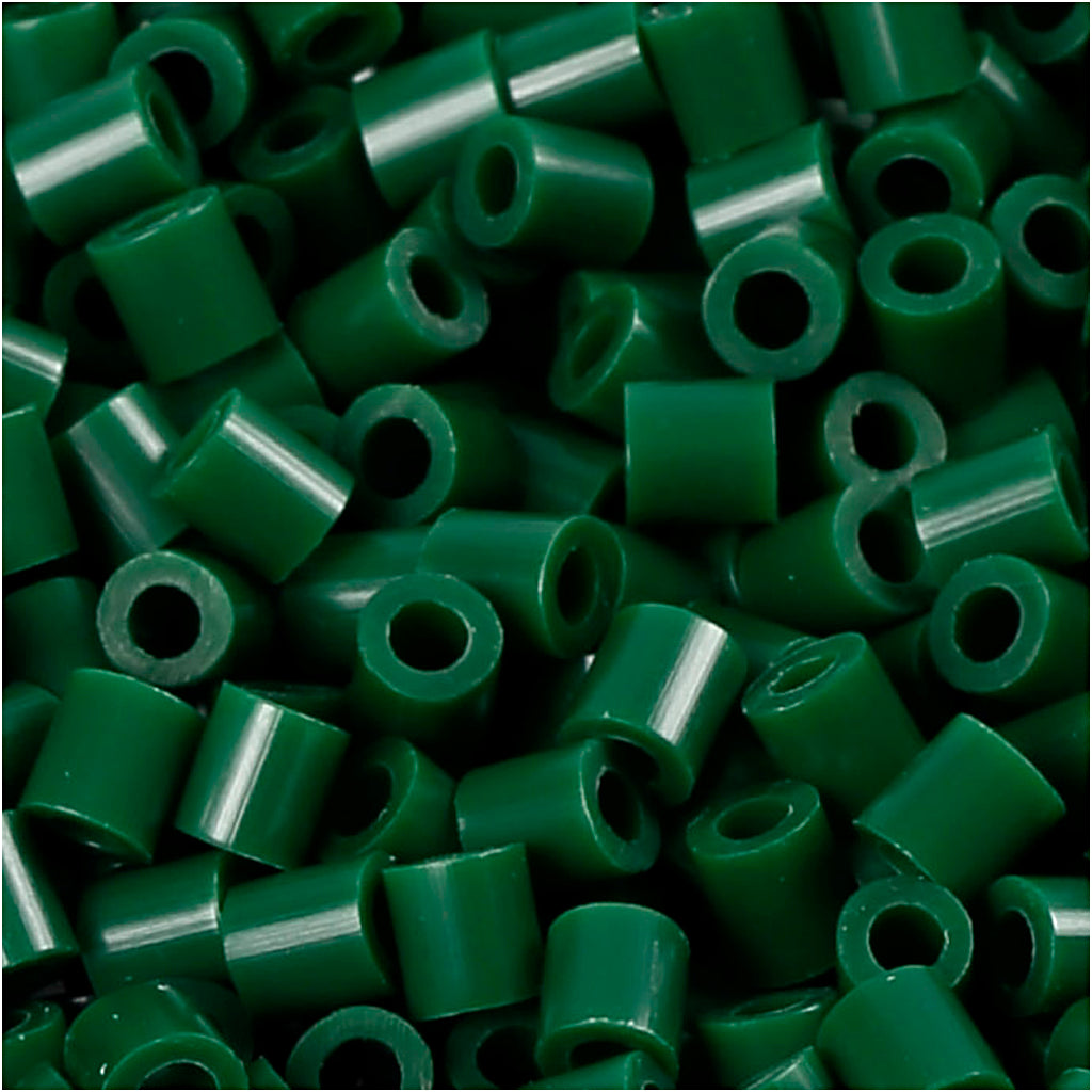 Perles photo Nabbi, taille 5x5 mm, diamètre du trou 2,5 mm, moyen, vert foncé (9), 6000 pièces 1 boîte