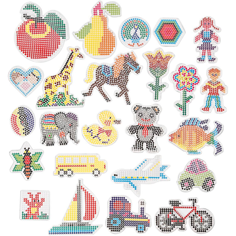 Plaque de base Creativ company, géométrie, animaux, enfants, fleurs et transports, dimensions 7x7,5-14x16 cm, moyen, transparent, boîte 4x10 1 boîte