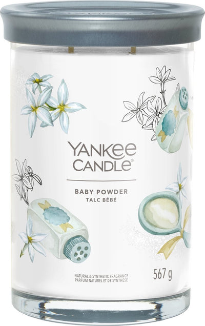 Bougie Yankee - grande bougie parfumée en poudre pour bébé - 100 heures de combustion - deux mèches