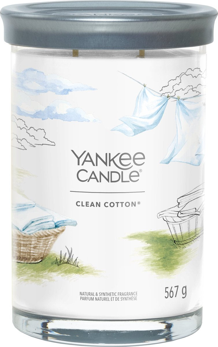 Bougie Yankee - bougie parfumée en coton propre - 100 heures de combustion - deux mèches
