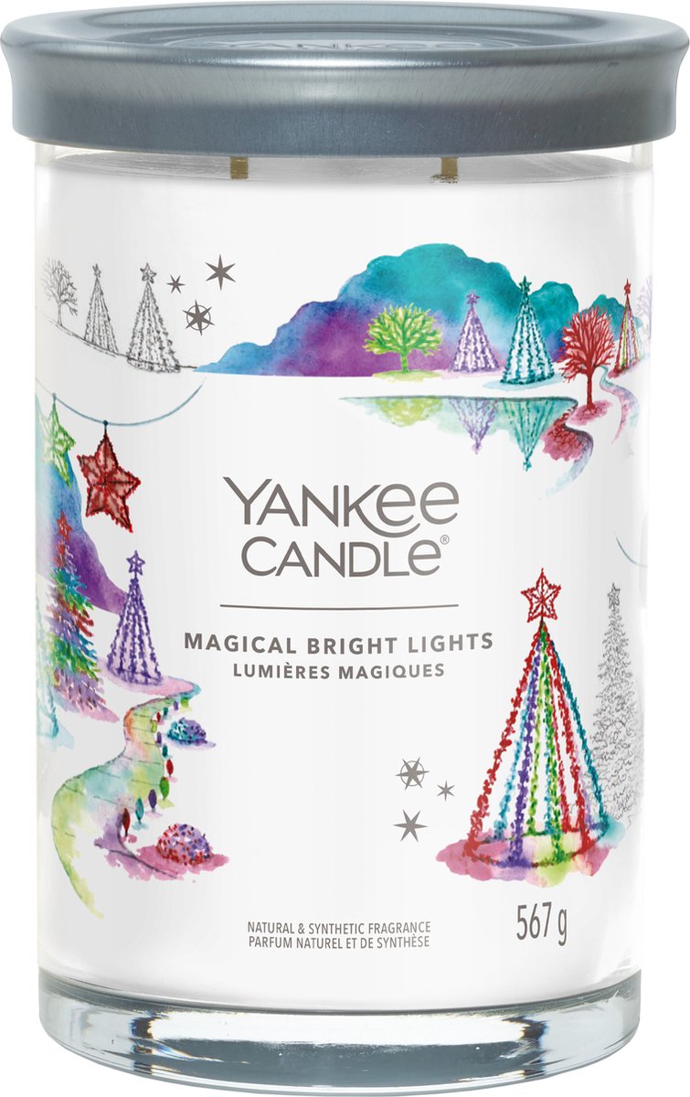 Bougie Yankee - bougie parfumée aux lumières vives magiques - 100 heures de combustion - deux mèches