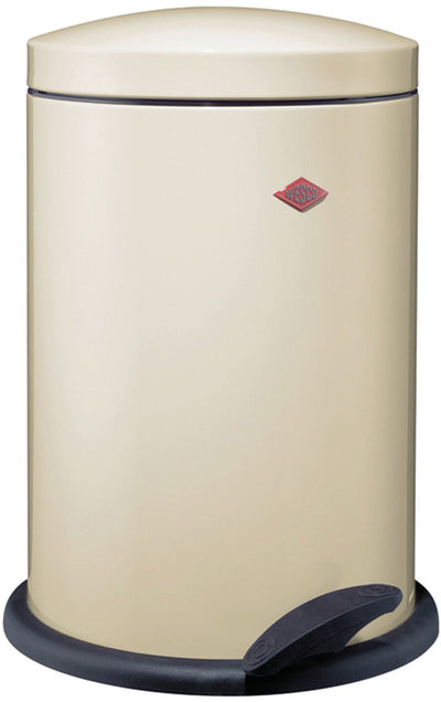 Poubelle Wesco 116 (alpha) | poubelle à pédale | 13 litres | métal - amande | poubelle - fabriquée en Allemagne