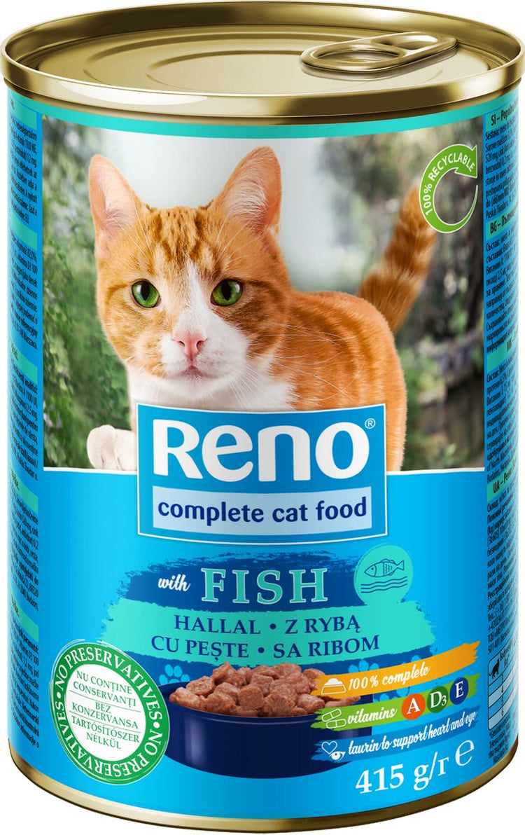 Reno nourriture humide pour chat poisson en sauce 24 x 415g