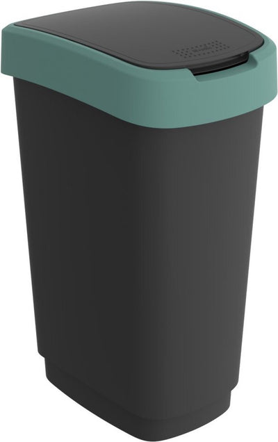 Rotho Rotho Twist Waste Bin 50L Misthracite vert