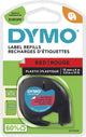 Étiquettes en plastique originales Dymo letratag | impression noire sur étiquettes rouges | 12 mm x 4 m | étiquettes multifonctions auto-adhésives pour imprimantes d'étiquettes letratag | fabriqué en europe