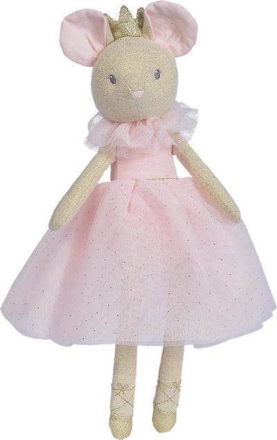 Nicotoy souris ballerine robe rose 33cm - peluche
