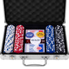 Set de poker dans un coffret en argent - 200 jetons