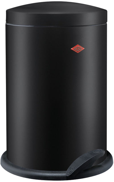 Poubelle Wesco 116 (alpha) | poubelle à pédale | 13 litres | métal - noir mat | poubelle - fabriquée en Allemagne