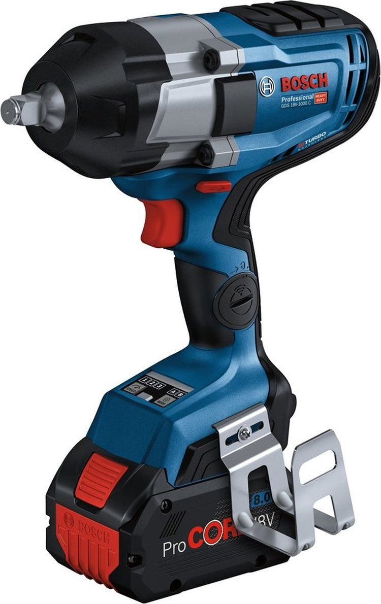 Visseuse à chocs professionnelle Bosch gds 18v-1000 c - biturbo - 1000 nm - sans batterie 18 v ni chargeur
