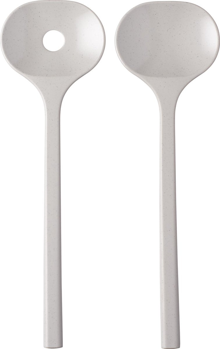 Couverts à salade Mepal bloom - 2 pièces - blanc galet - gris clair