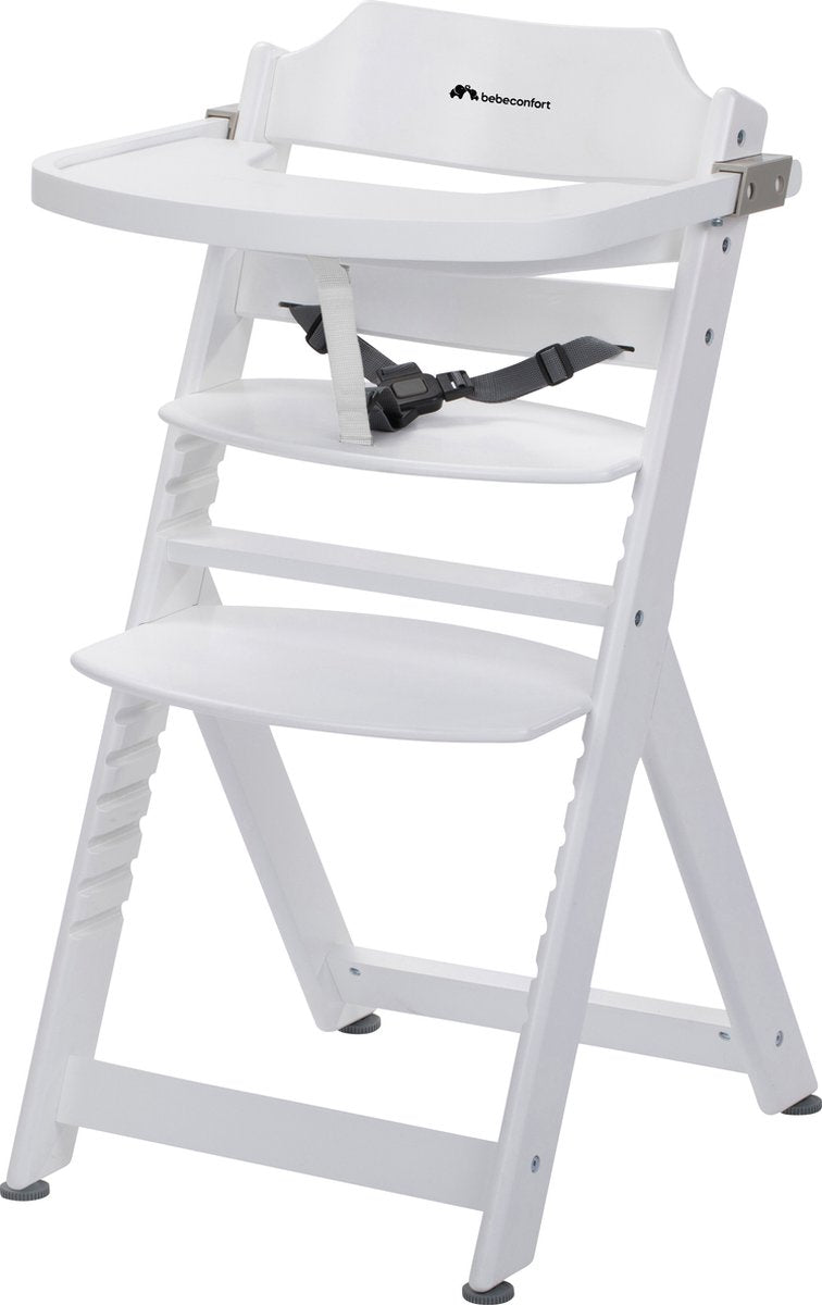 Chaise haute Bebeconfort timba - blanche - grandit avec votre enfant - réglable - sécurité optimale