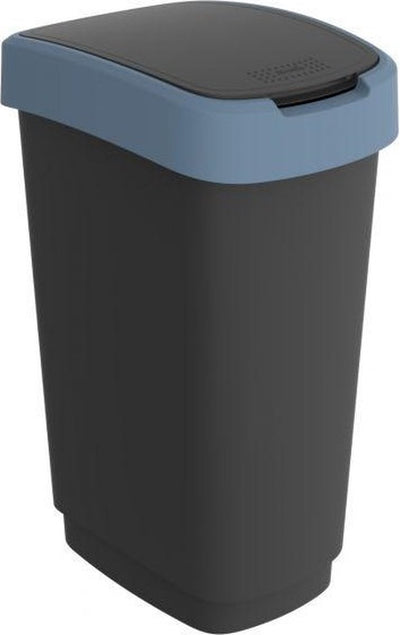 Rotho Rotho Twist Waste Bin 50L Horizon Blue Anthracite
