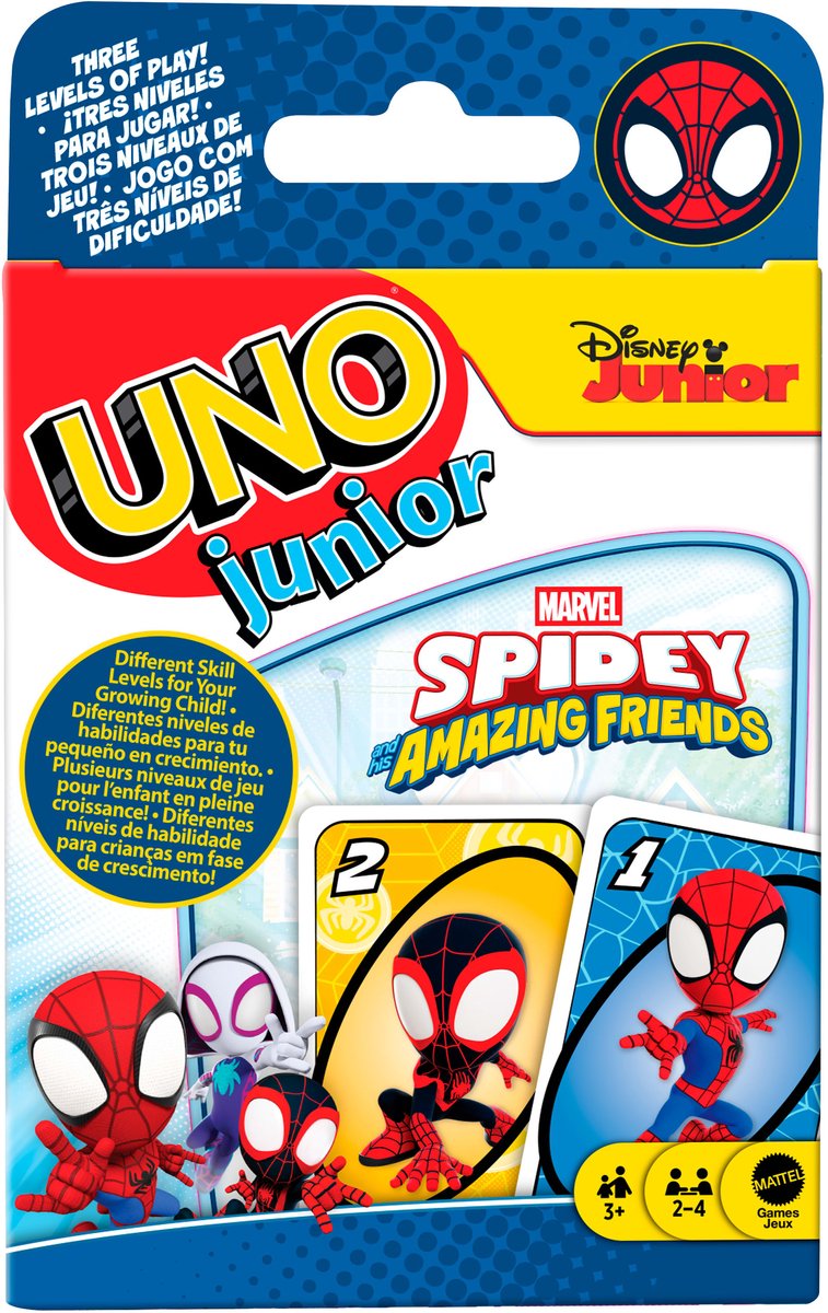 Mattel jeux uno junior spidey amis