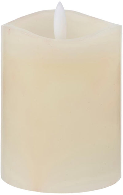 Bougie LED Arti casa - minuterie 6 heures - fonctionne sur batterie - 7,5 x 10 cm - ivoire