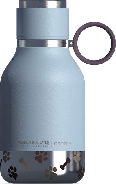 Bouteille de gamelle pour chien Asobu en acier inoxydable - bleu