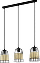 Lampe à suspension Eglo Anwick - e27 - 88 cm - rotin noir