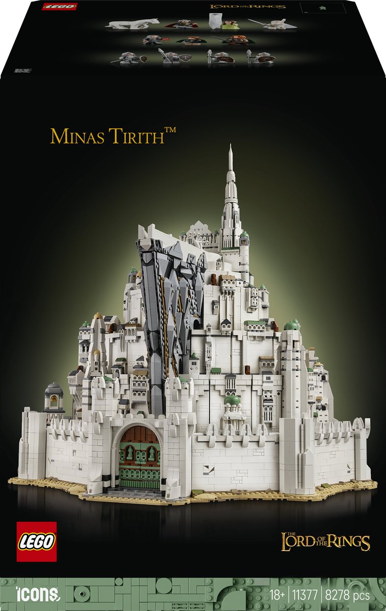 Icônes Lego le seigneur des anneaux : kit de construction Minas Tirith pour adultes - 11377