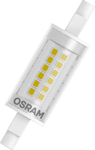 Lampe LED Osram - tube r7s 78mm - 7w - 806 lumen - blanc chaud - transparent - non dimmable