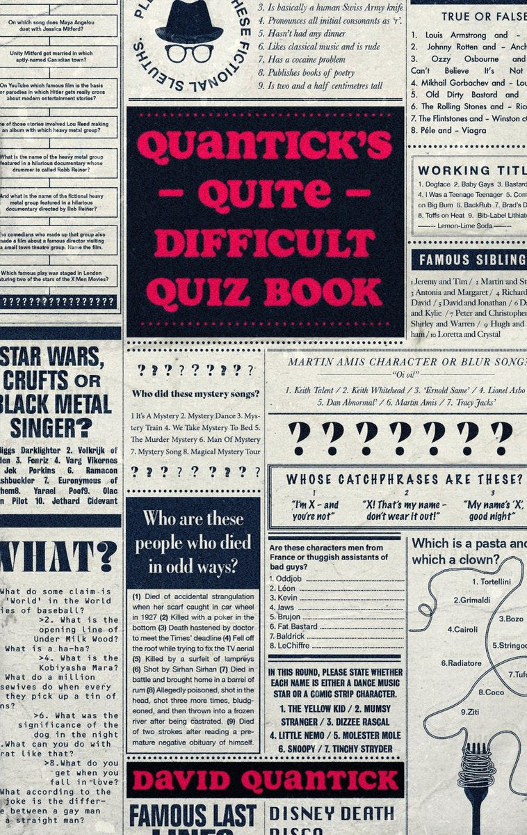 Le livre de quiz assez difficile de Quantick