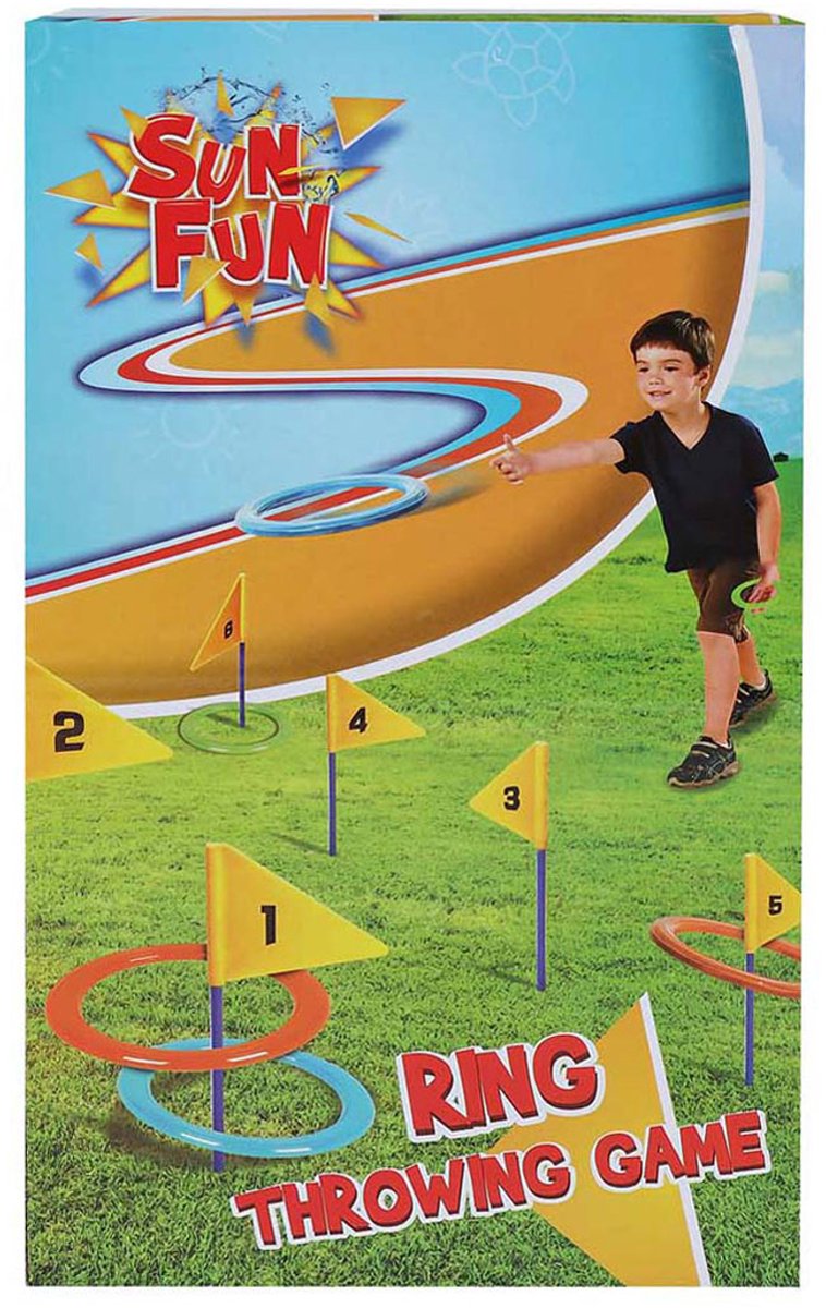 Jeu Sun Fun Vangspel avec 6 anneaux et 6 drapeaux