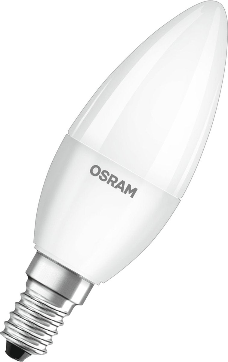 Lampe LED Osram - bougie - E14 - mat - 4,9W - 470 lumen - blanc chaud - non dimmable - 5 pièces