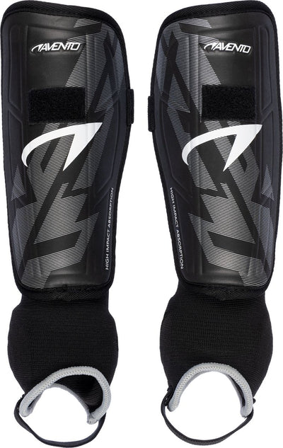 Protège-tibias Avento - style pro - noir argent - taille l