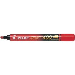 Marqueur permanent pilot 400 pointe biseautée rouge