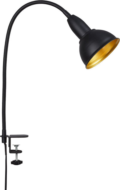 Briloner hygge - lampe à pince rétro - spot à pince en métal - or noir - raccord E14 - lampe à pince avec cordon